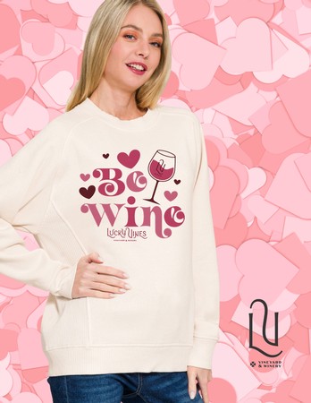 Be Wine Sweatshirt - Cream